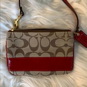 Red Coach Wristlet (Great Condition!)